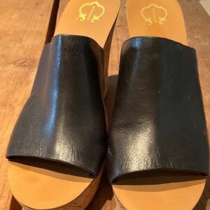 C Wonder Cork Wedge Sandals Size 10